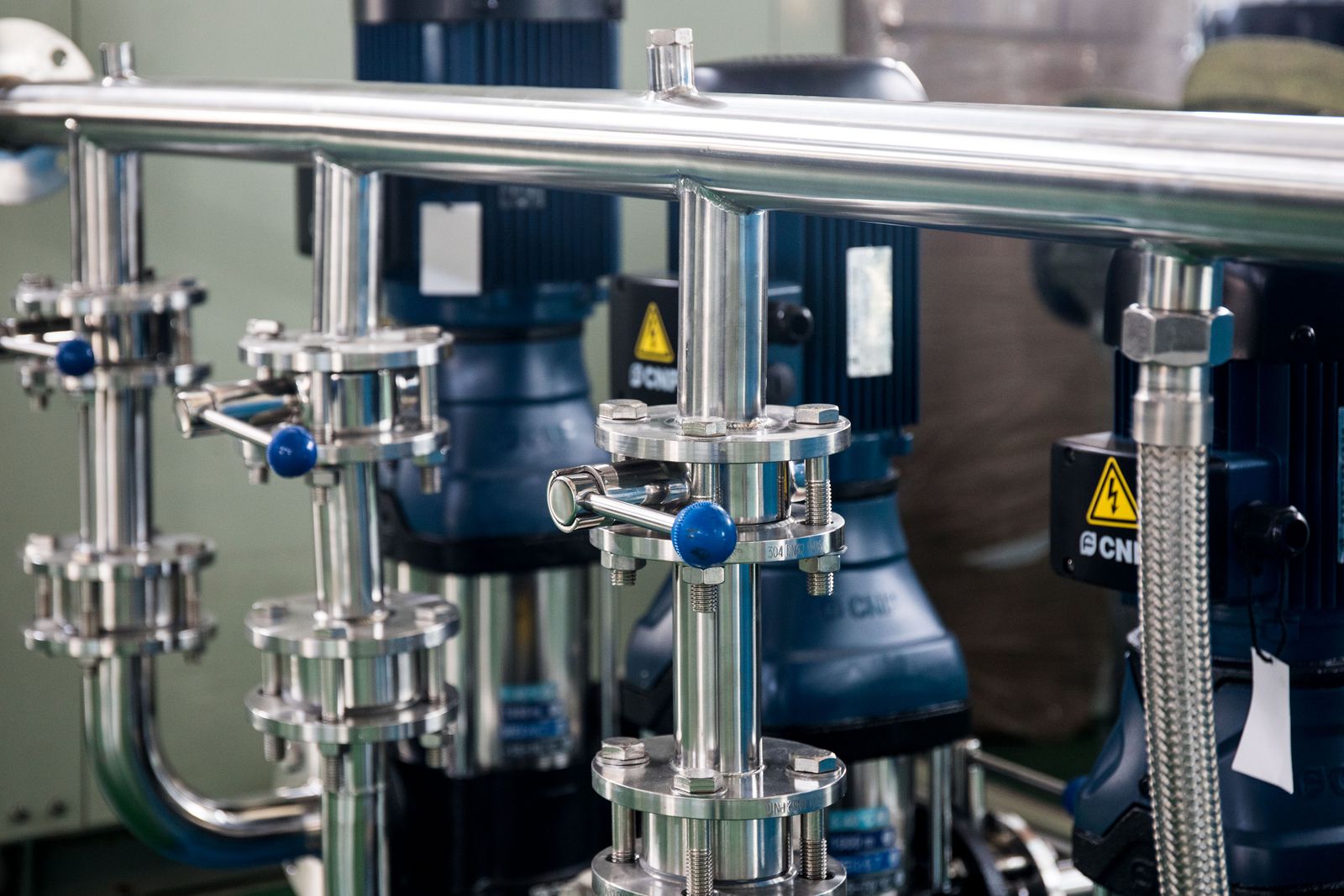 Stainless steel booster pump skid